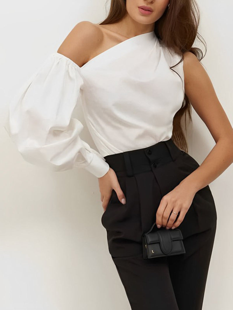 Elara Luxe | Asymmetrische Off Shoulder top