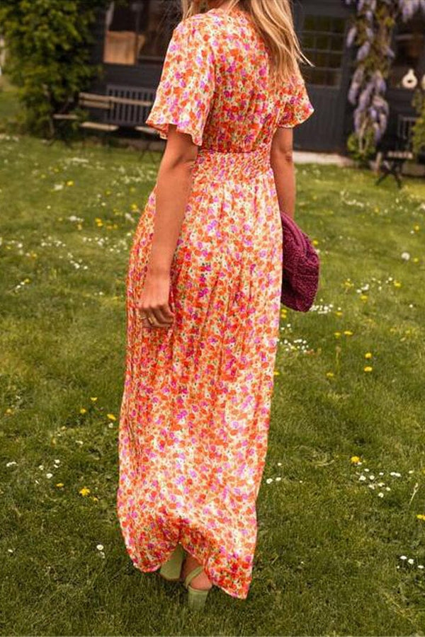 Elara Luxe | Elegante Maxi-jurk met V-hals