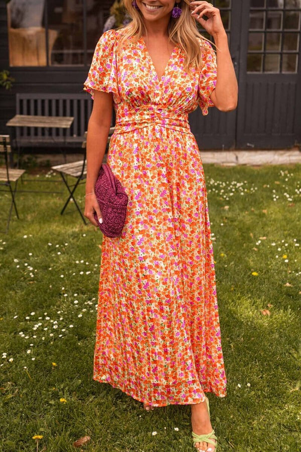 Elara Luxe | Elegante Maxi-jurk met V-hals