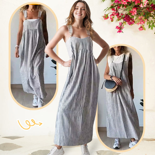 Elara Luxe |  Losse gestreepte jurk